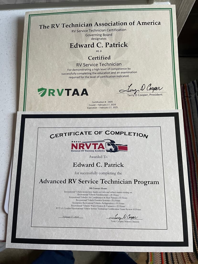 Elite Mobile RV Repair LLC is a Certified RVTAA Technician serving Bernie, MO and surrounding areas within 50 miles