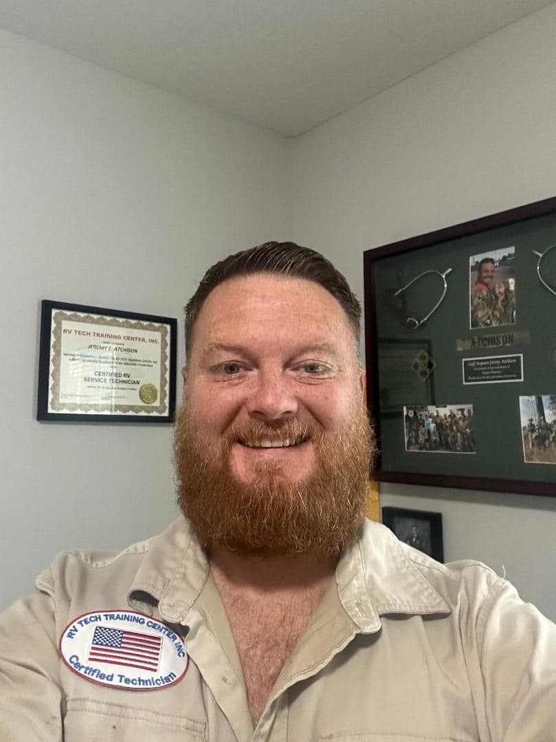 Jeremy Atchison is a Certified RVTAA Technician serving Bennett Springs, MO and surrounding areas within 200 miles