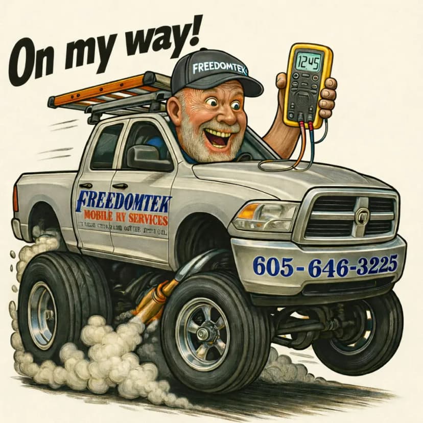 Freedomtek Mobile RV Services, LLC is a Certified RVTAA Technician serving Reddick, FL and surrounding areas within 50 miles