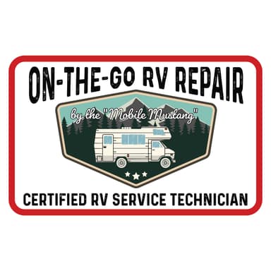 On-the-Go RV Repair by the "Mobile Mustang" LLC logo