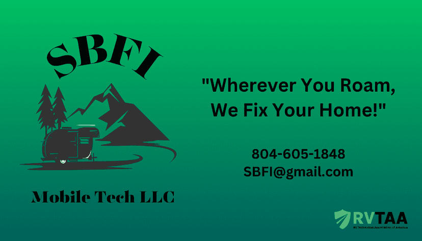 SBFI Mobile Tech is a Certified RVTAA Technician serving Mobile, AL and surrounding areas within 40 miles