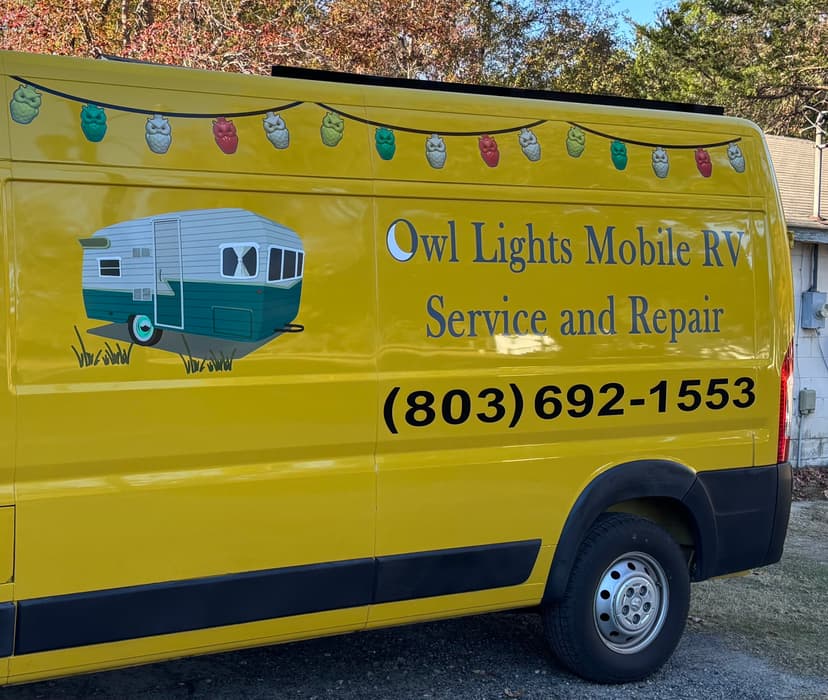 Owl Lights Mobile RV Service and Repair is a Certified RVTAA Technician serving Florence, SC and surrounding areas within 50 miles