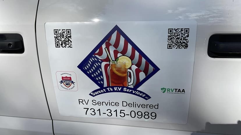 Sweet T's RV Services,LLC is a Certified RVTAA Technician serving Savannah, TN and surrounding areas within 125 miles