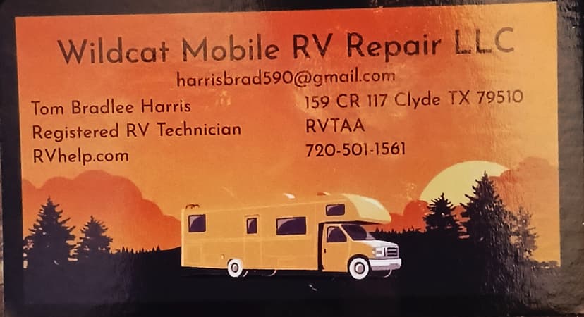 Wildcat Mobile RV Repair LLC is a Registered RVTAA Technician serving Baird, TX and surrounding areas within 100 miles