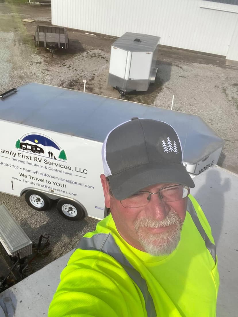 Family First Mobile RV, LLC is a Certified RVTAA Technician serving Runnells, IA and surrounding areas within 50 miles