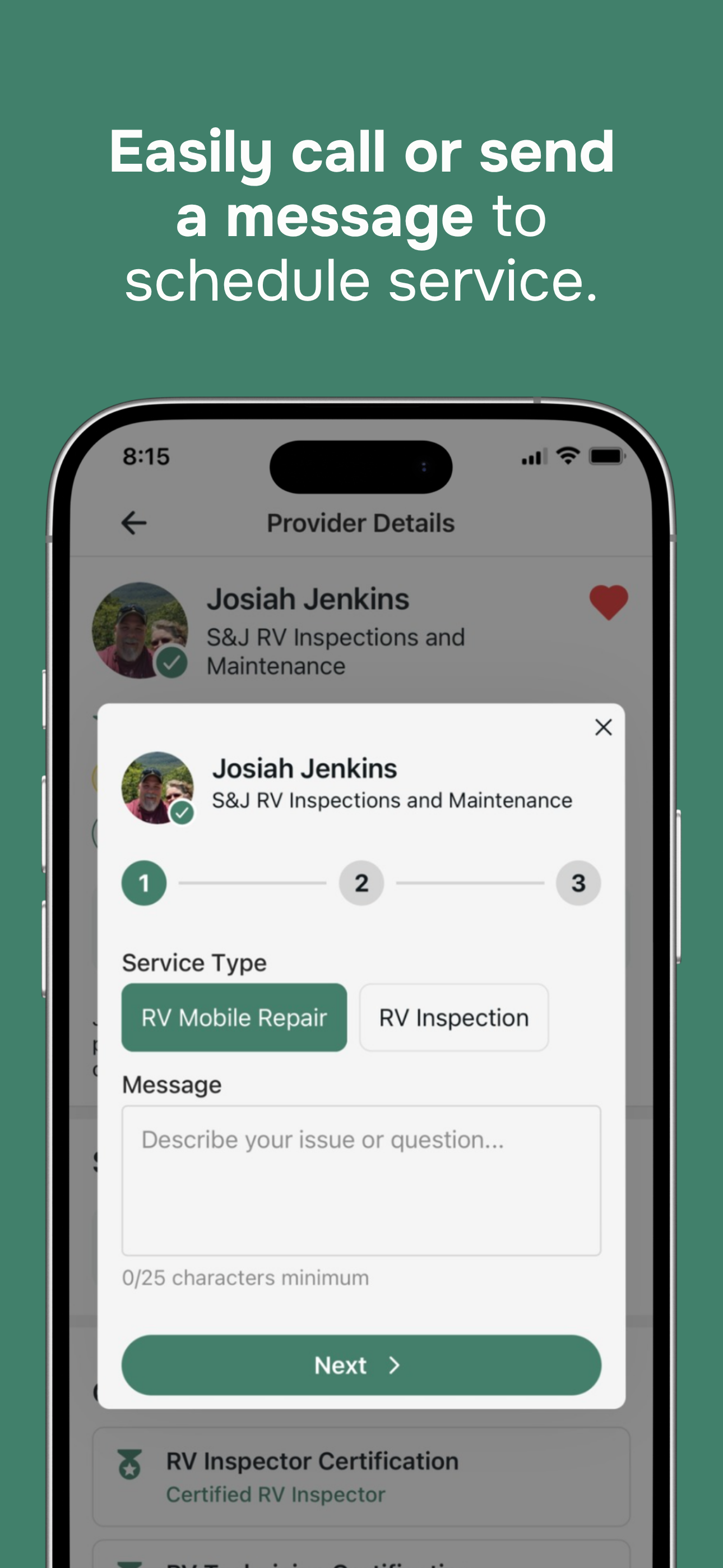 RV Help app pro membership benefits screen