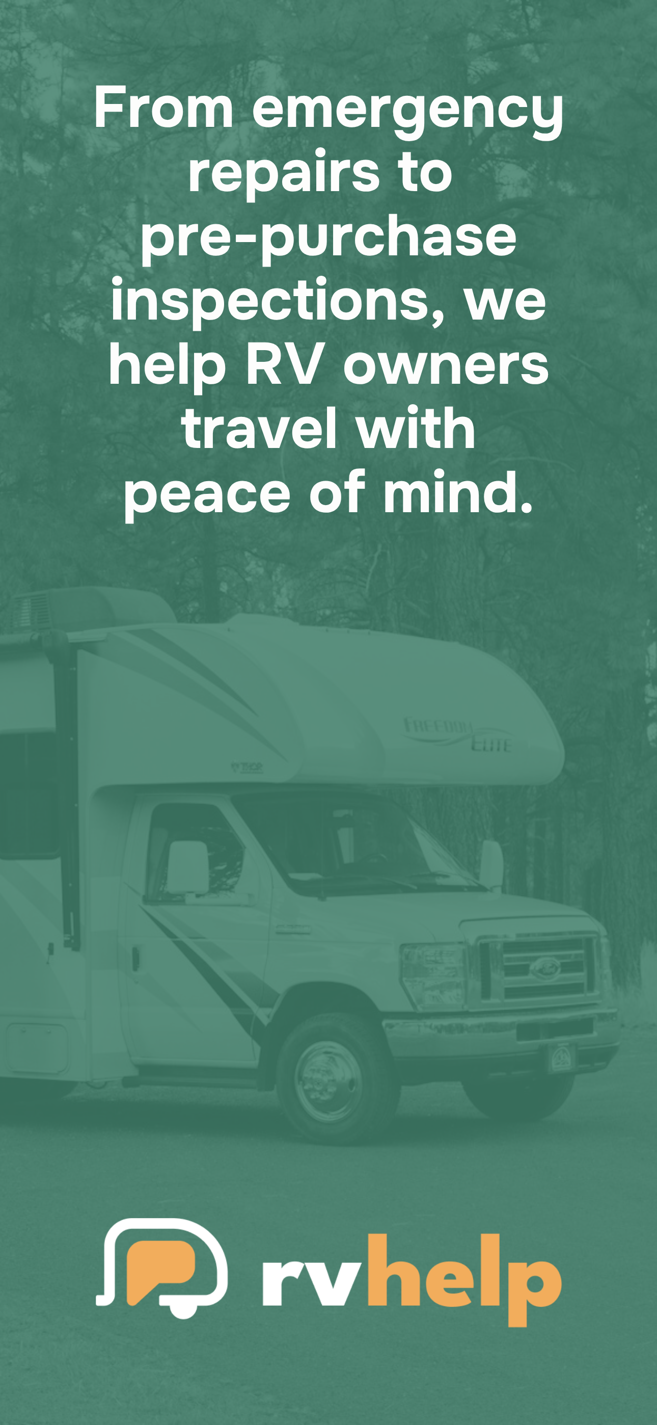 RV Help app user profile and maintenance history